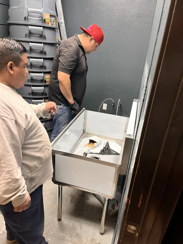 Commercial plumbing and sink installation in Byram